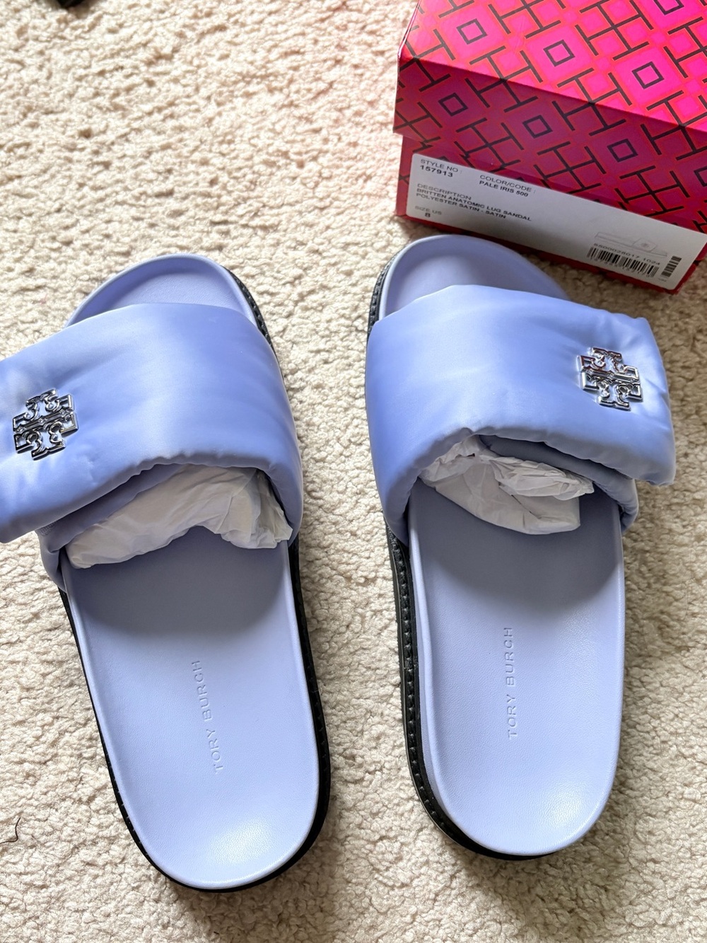 Tory Burch britten anatomic lug sandalsize 8